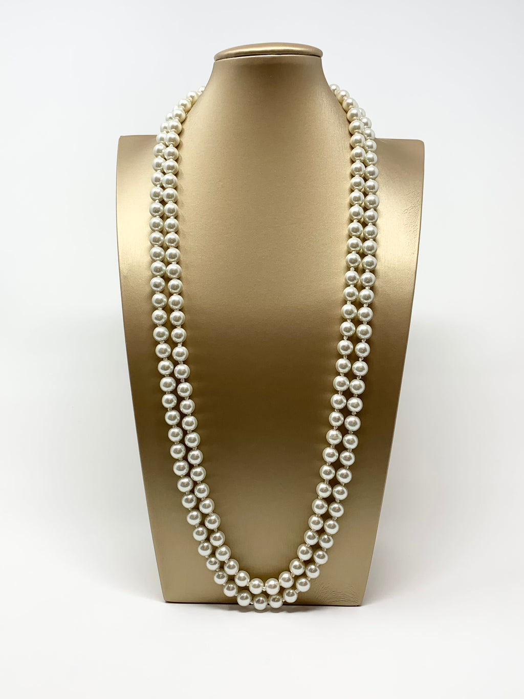 Long Pearl Strand Necklace