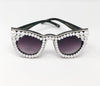 Cat Eye Pearl and Rhinestone Framed Sunglasses