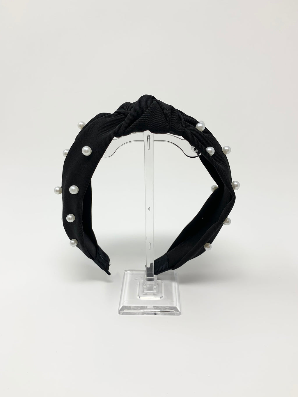 Pearl Knotted Headband - Black