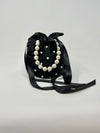 Pearl Handle Bucket Bag (Black)